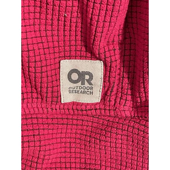 Outdoor Research Sweatshirt Womens Medium Red Long Sleeve Waffle Knit Active - Picture 3 of 12